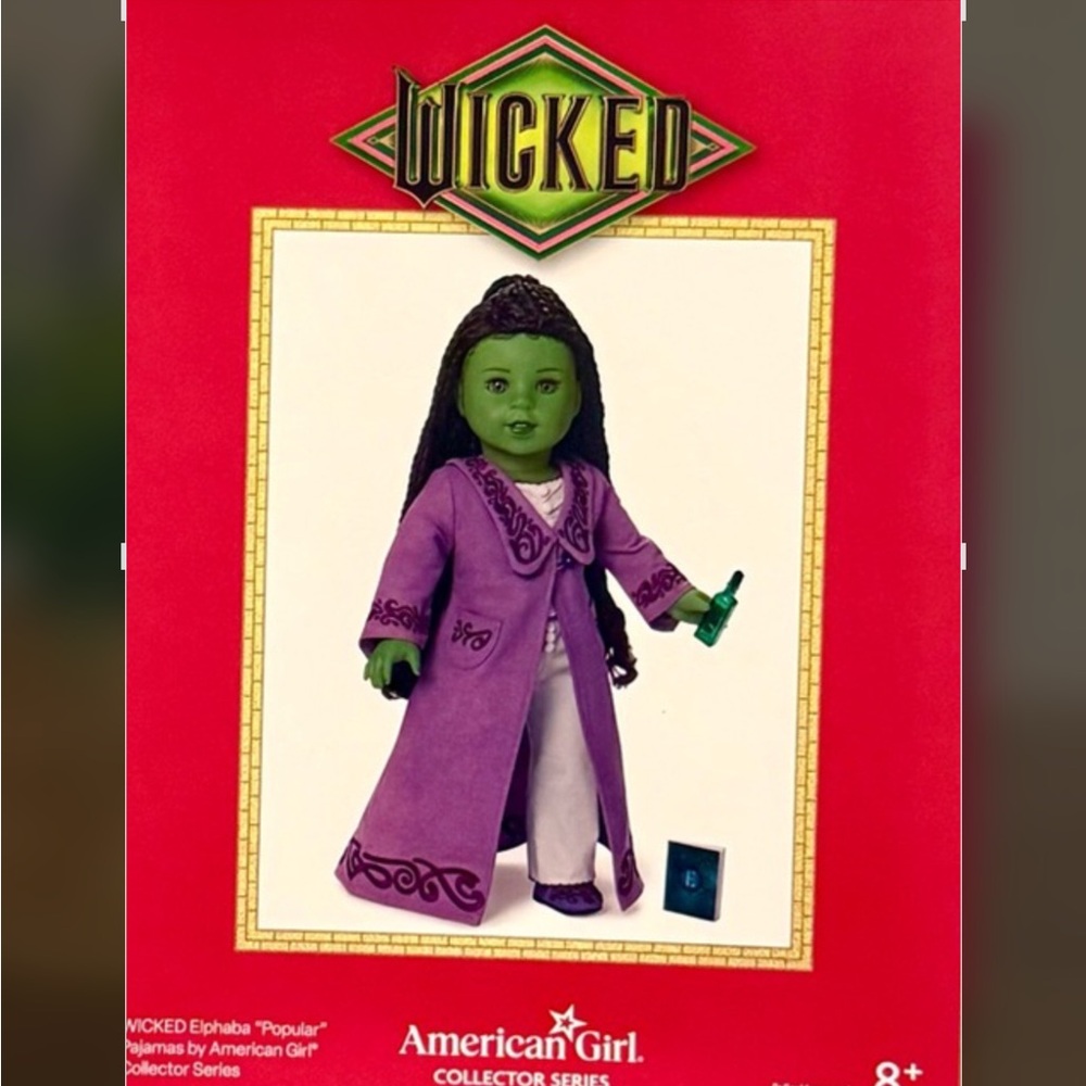American Girl Wicked Elphaba Doll - Green and Purple Ensemble